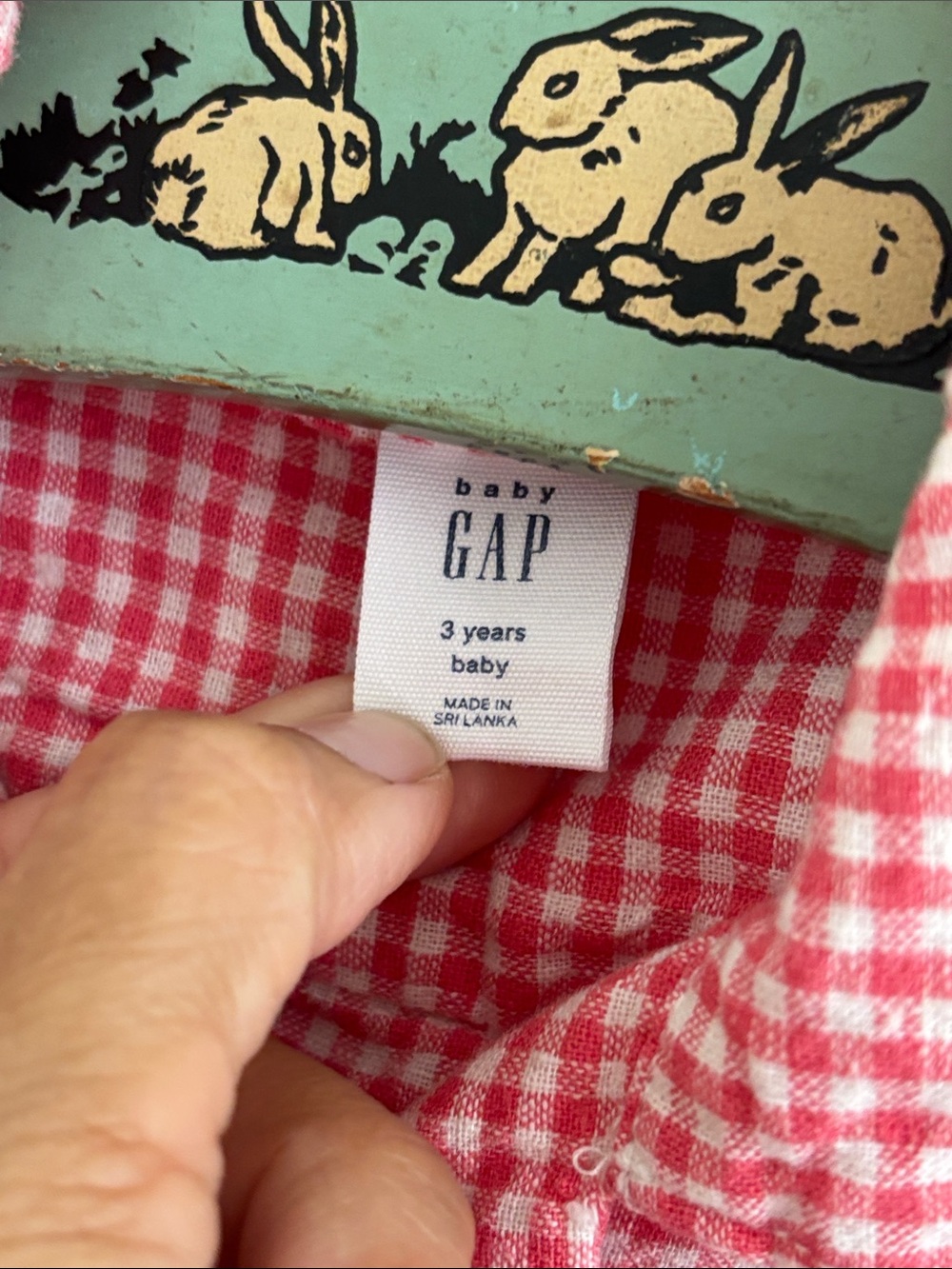 Baby Gap Cotton Linen Salmon & White Gingham Short Sleeve Button Down Shirt - Picture 3 of 7